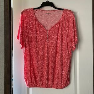 Croft and Barrow shirt orange and white